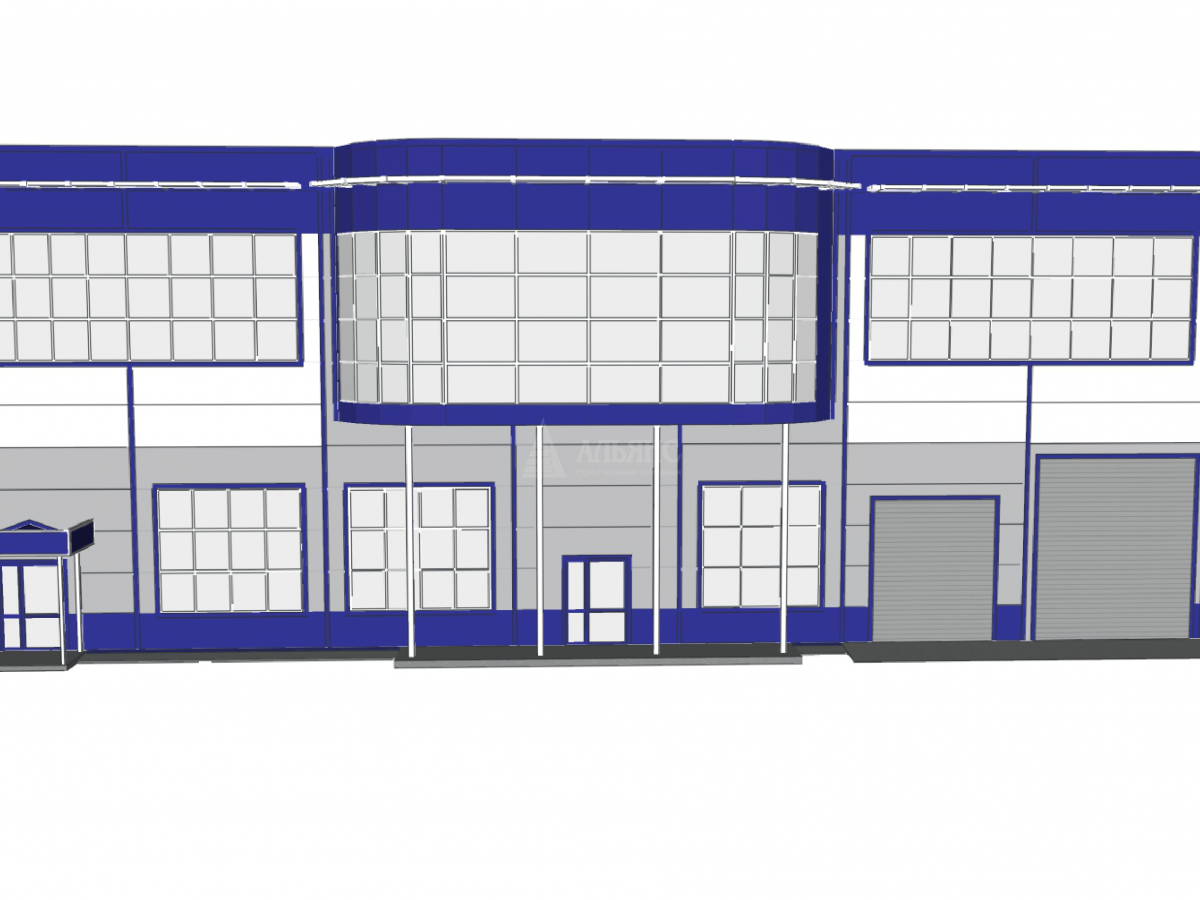 3D визуализация СТО из сэндвич-панелей - фото 3