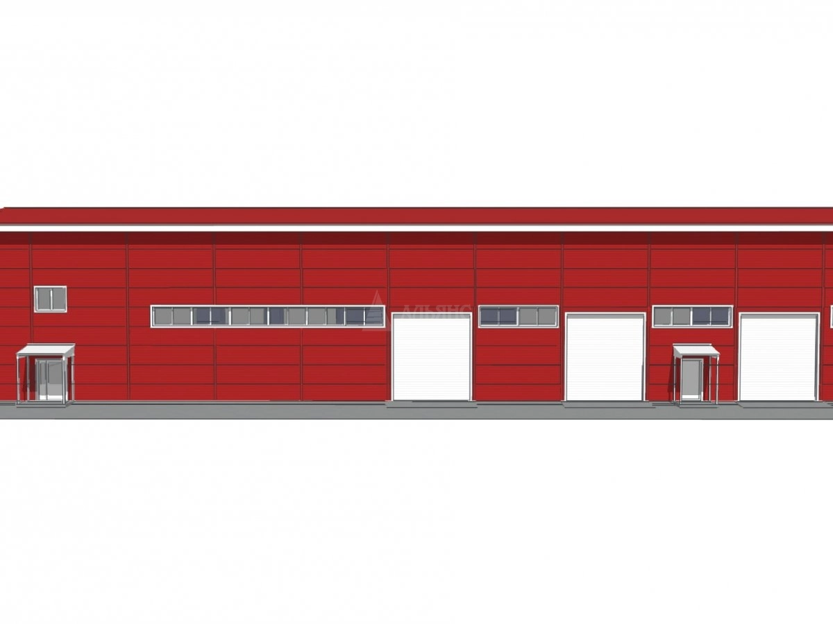 3D визуализация Производственное здание из сэндвич-панелей - фото 5