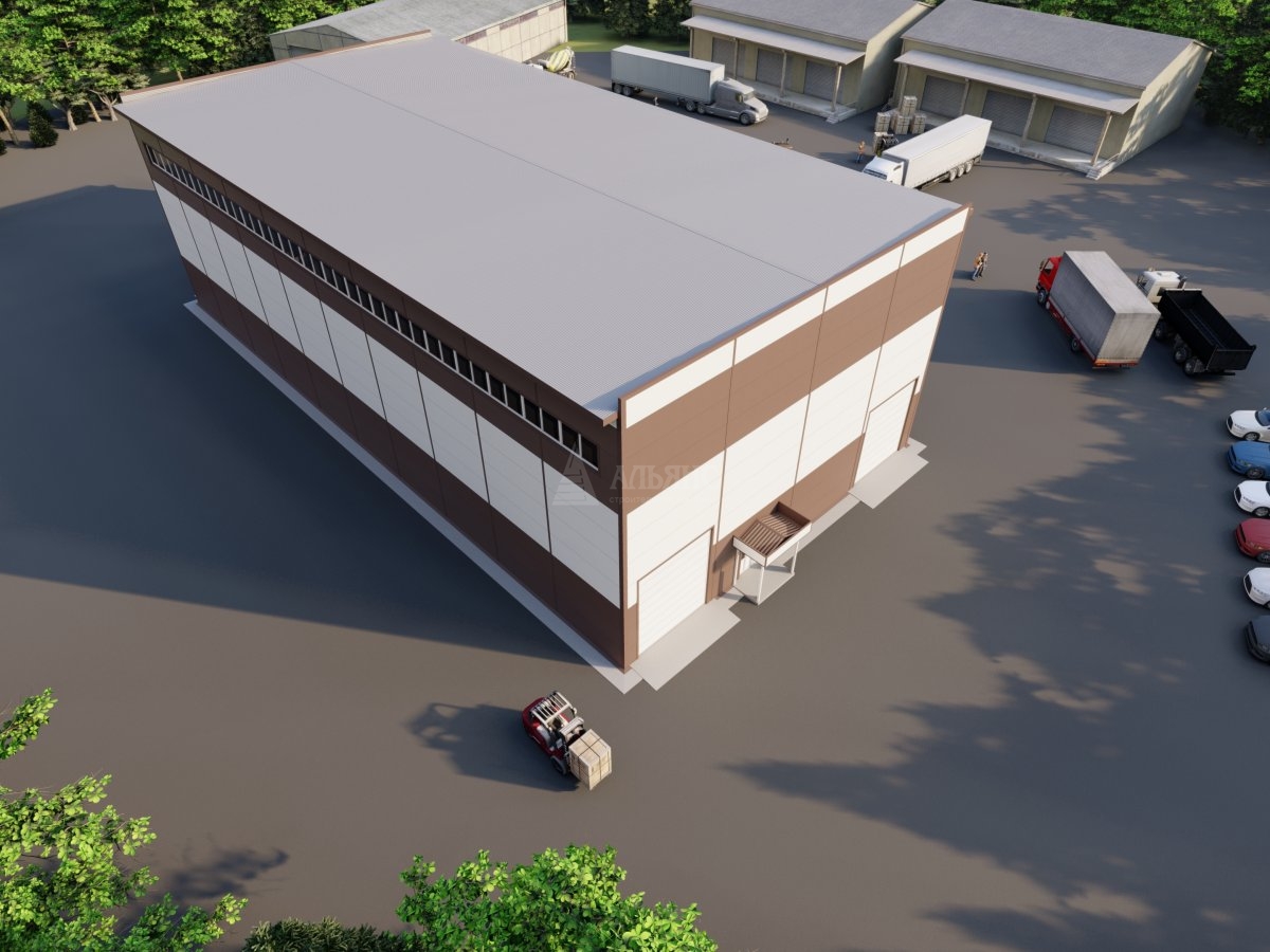 3D визуализация СТО из сэндвич-панелей - фото 5