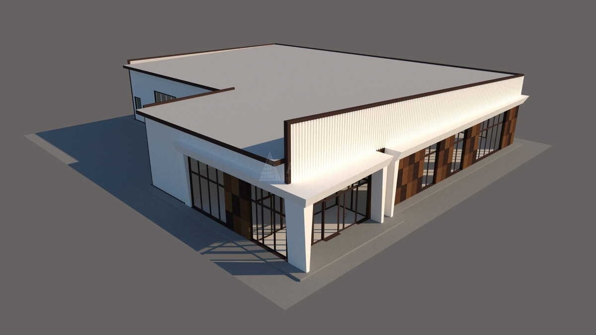 3D визуализация Магазин из сэндвич-панелей - фото 17