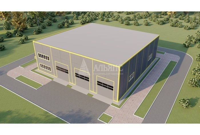 3D визуализация Грузовое СТО из сэндвич-панелей - фото 6