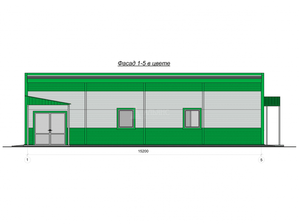 3D визуализация Контрольно-пропускной пункт из сэндвич-панелей - фото 7