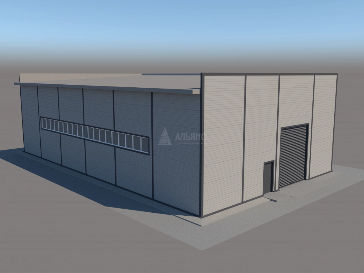 3D визуализация СТО из сэндвич-панелей - фото 10