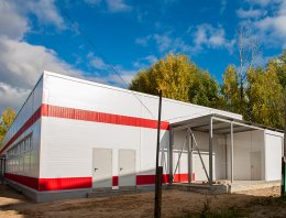 Фирменный магазин в п.Корткерос из сэндвич-панелей, построенная компанией Альянс - Фирменный магазин в п.Корткерос, п.Корткерос, Респ.Коми
